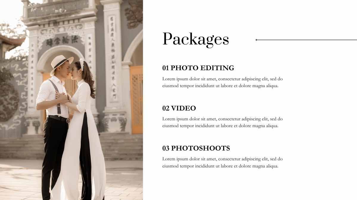Portfólio de casamento minimalista para fotógrafos - slide 5