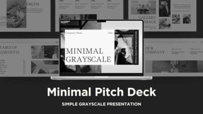 Minimalist Grayscale Pitch Deck 1