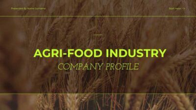 미니멀한 농업 식품 산업 회사 프로필
