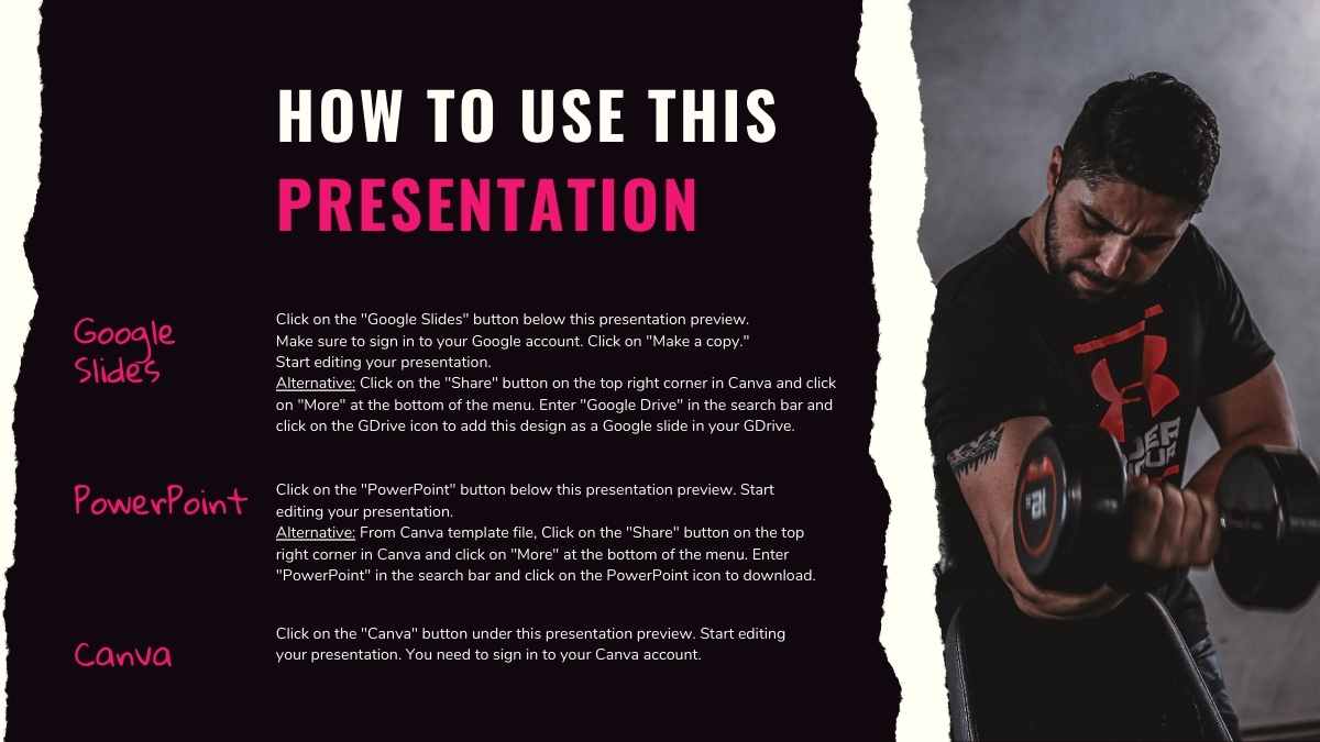 Cool Minimalistic Personal Trainer Portfolio Slides - slide 2