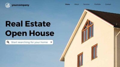 Minimalistic Real Estate Open House Website Design