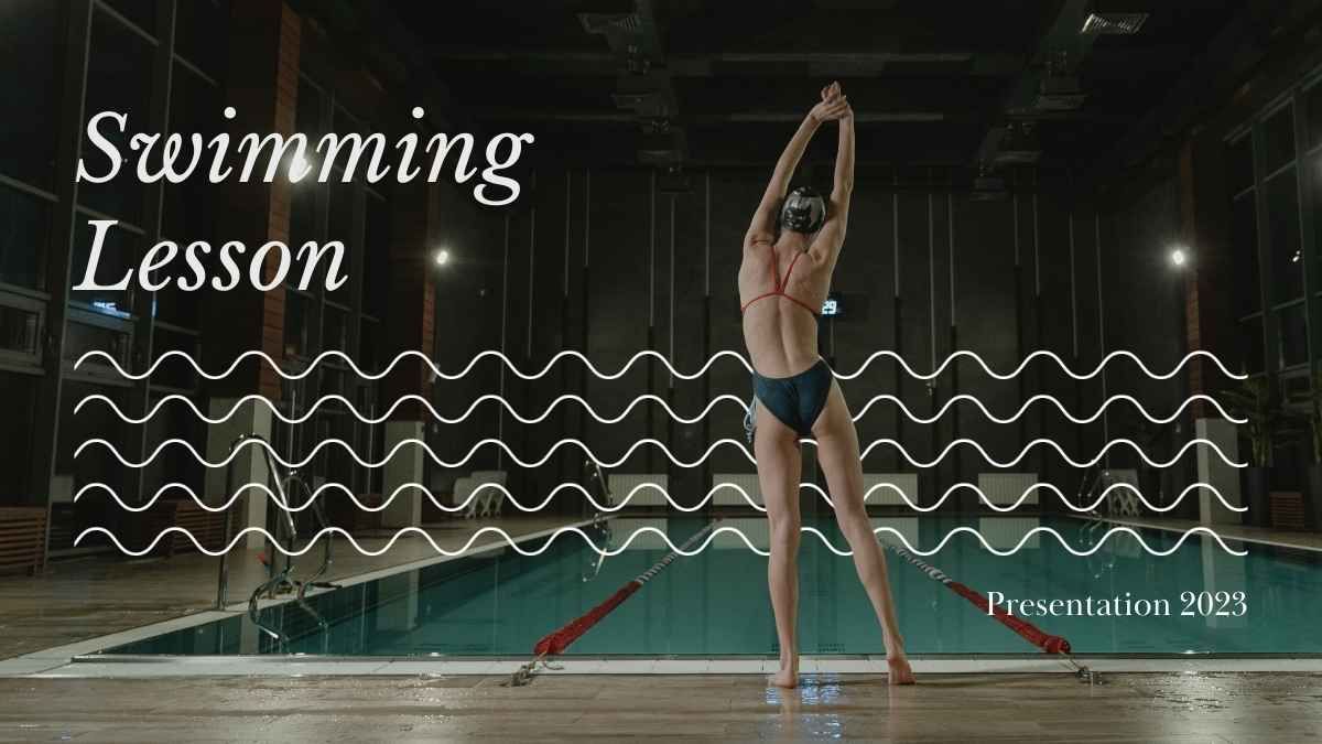 Minimalistic Swimming Lesson Sports Presentation - slide 0