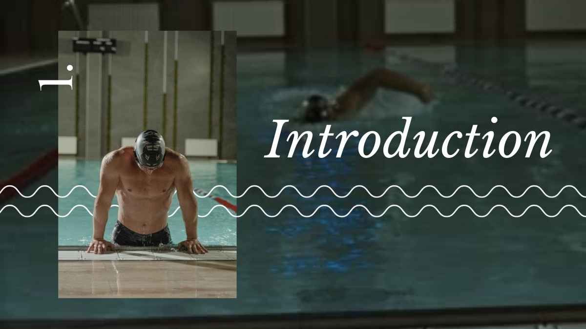 Apresentação esportiva minimalista de uma aula de natação - slide 3