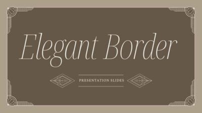 Mocha Mousse Elegant Border Slides 1
