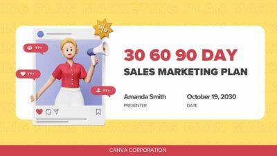 Slides Carnival Google Slides and PowerPoint Template Modern 30 60 90 Day Sales Marketing Plan 2