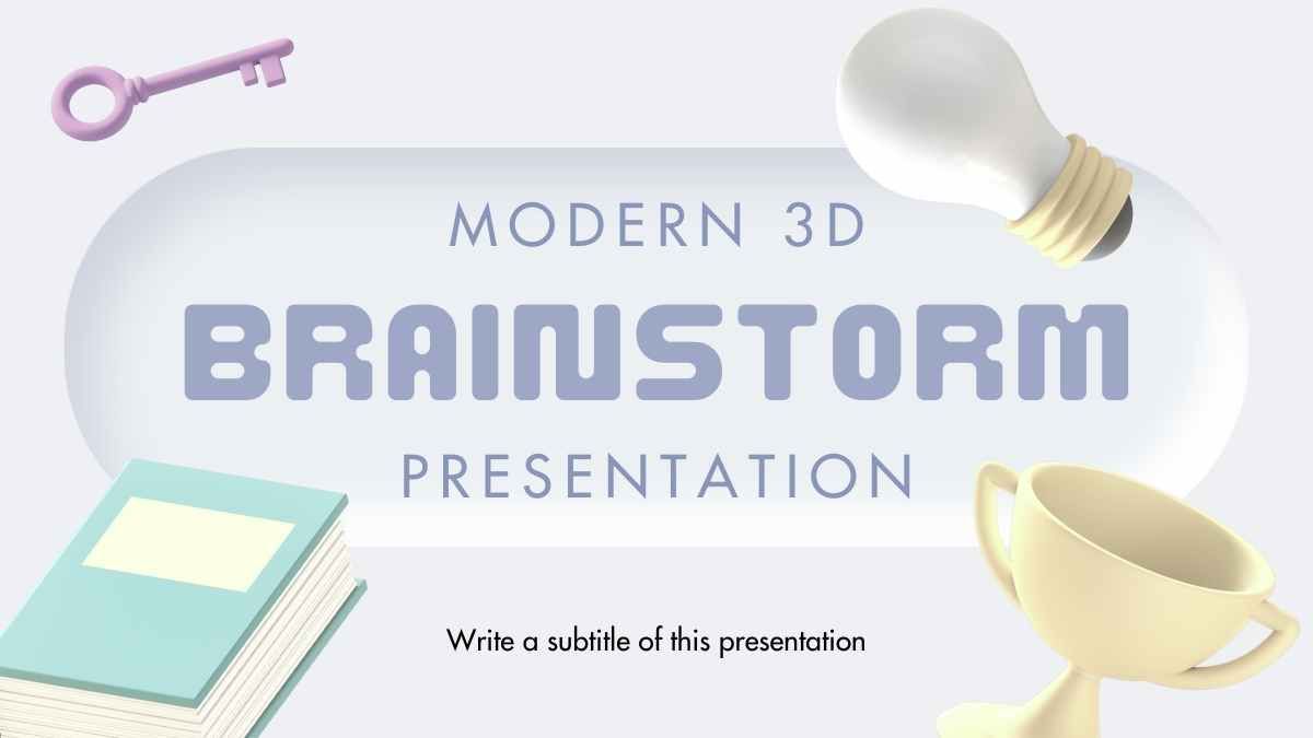 Modern 3D Brainstorm Presentation - slide 0