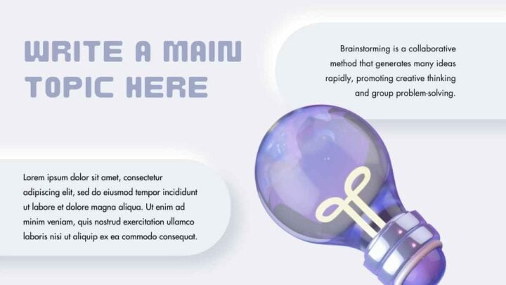 Modern 3D Brainstorm . Free Presentation Template — SlidesCarnival