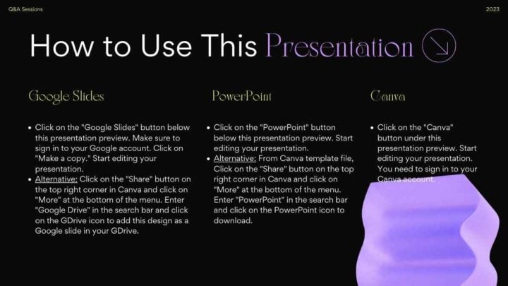 Modern 3D Handling Q&A Session Workshop. Presentation Template ...