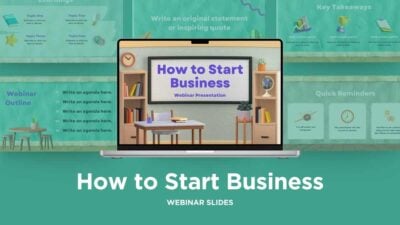 Slide Webinar Modern 3D Cara Memulai Bisnis dari Nol
