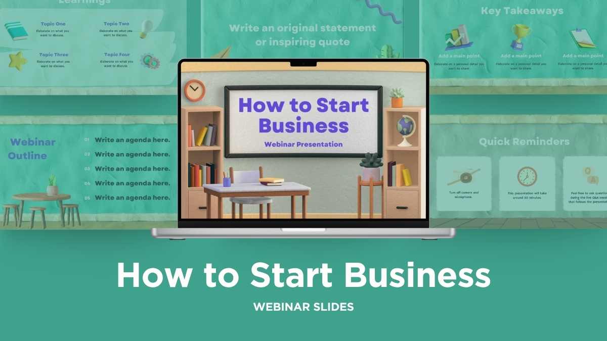 Slide Webinar Modern 3D Cara Memulai Bisnis dari Nol - slide 1
