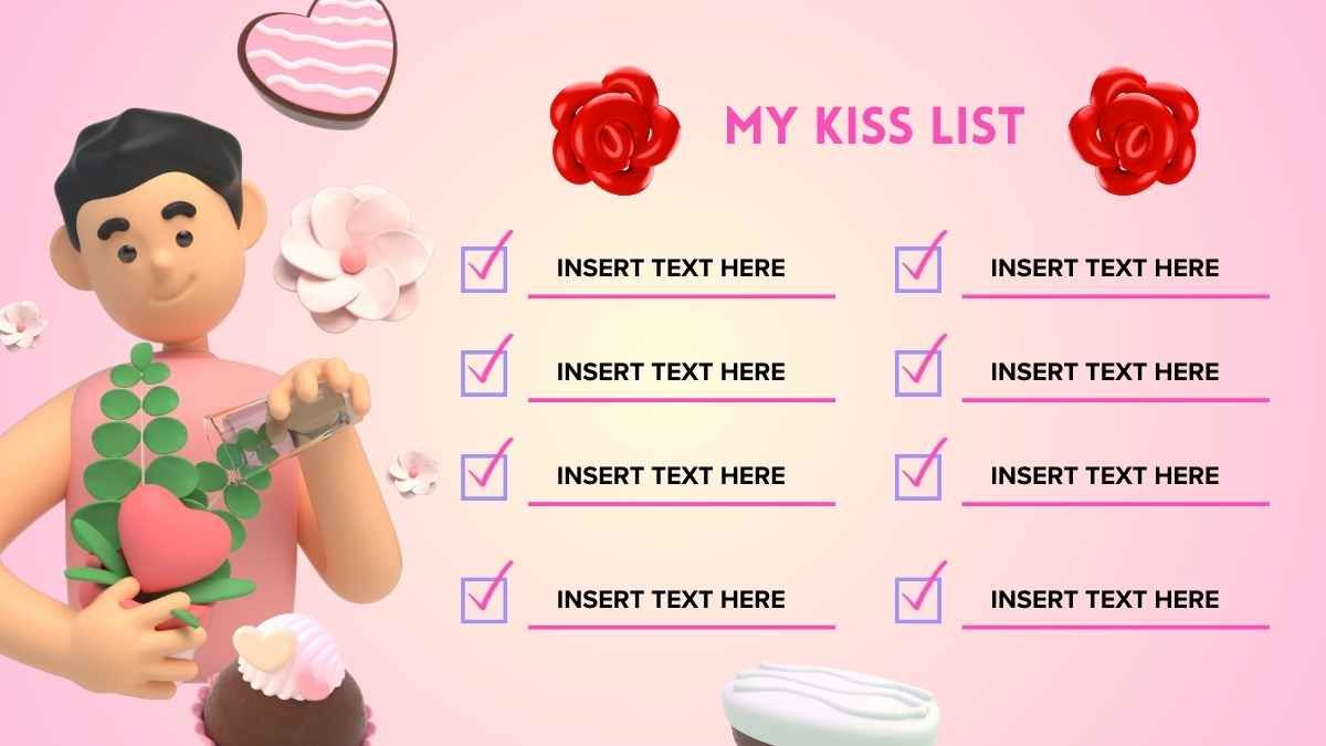 Lista de besos modernos en 3D - diapositiva 5