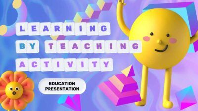 Sumérgete en el digitalismo de las lecciones virtuales de educación de los 90 con temas en 3D morados y rosados.