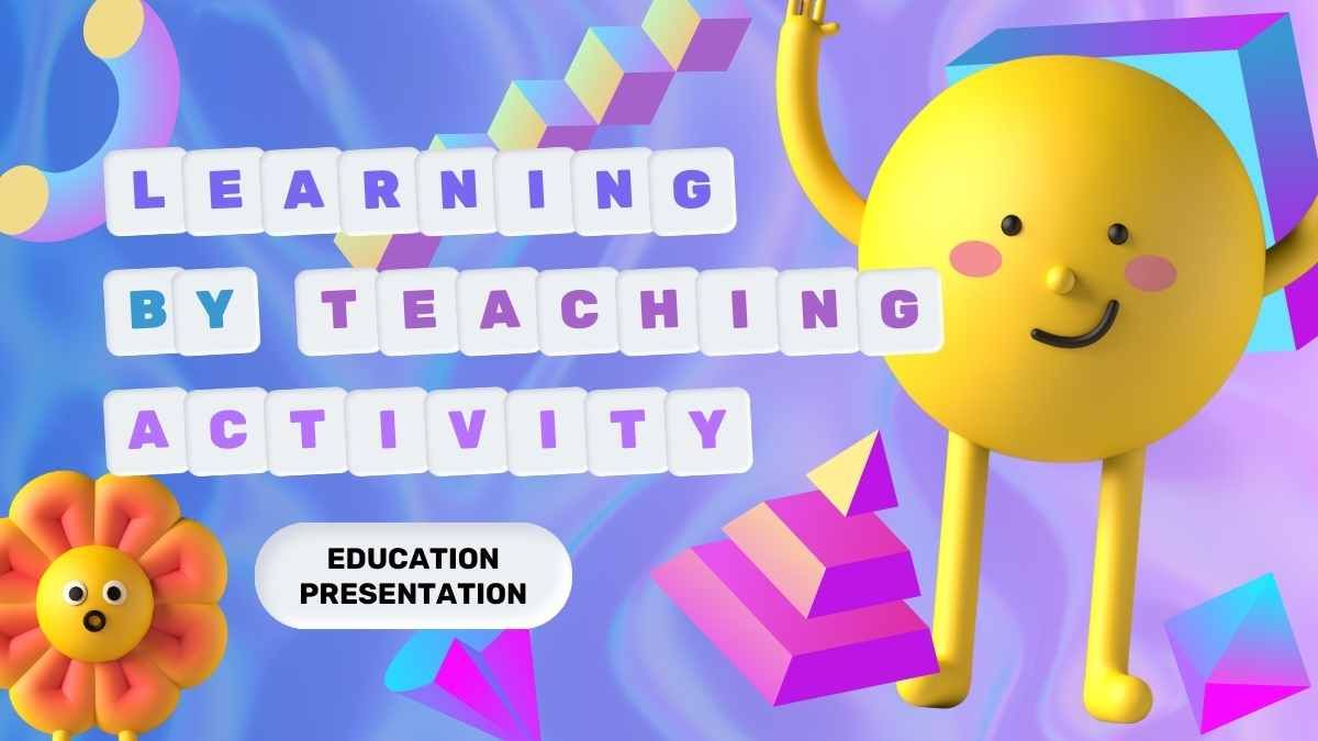 Sumérgete en el digitalismo de las lecciones virtuales de educación de los 90 con temas en 3D morados y rosados. - diapositiva 0