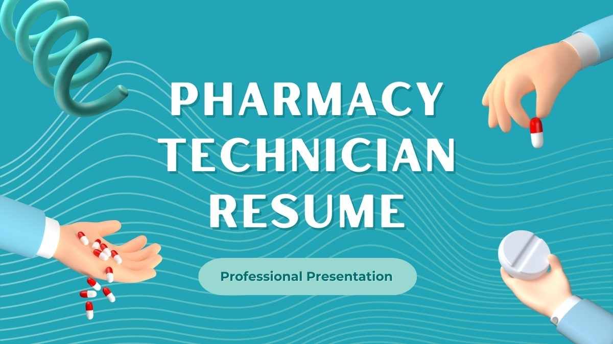 Modern 3D Pharmacy Technician Resume - slide 0
