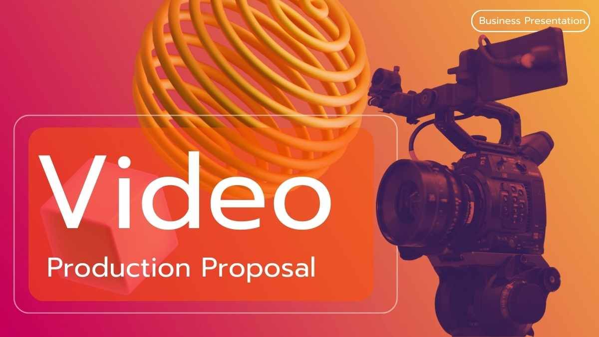 Modern 3D Video Production Proposal - slide 0
