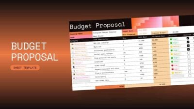 Modern Budget Proposal Sheet