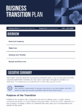 Modern Business Transition Plan 1