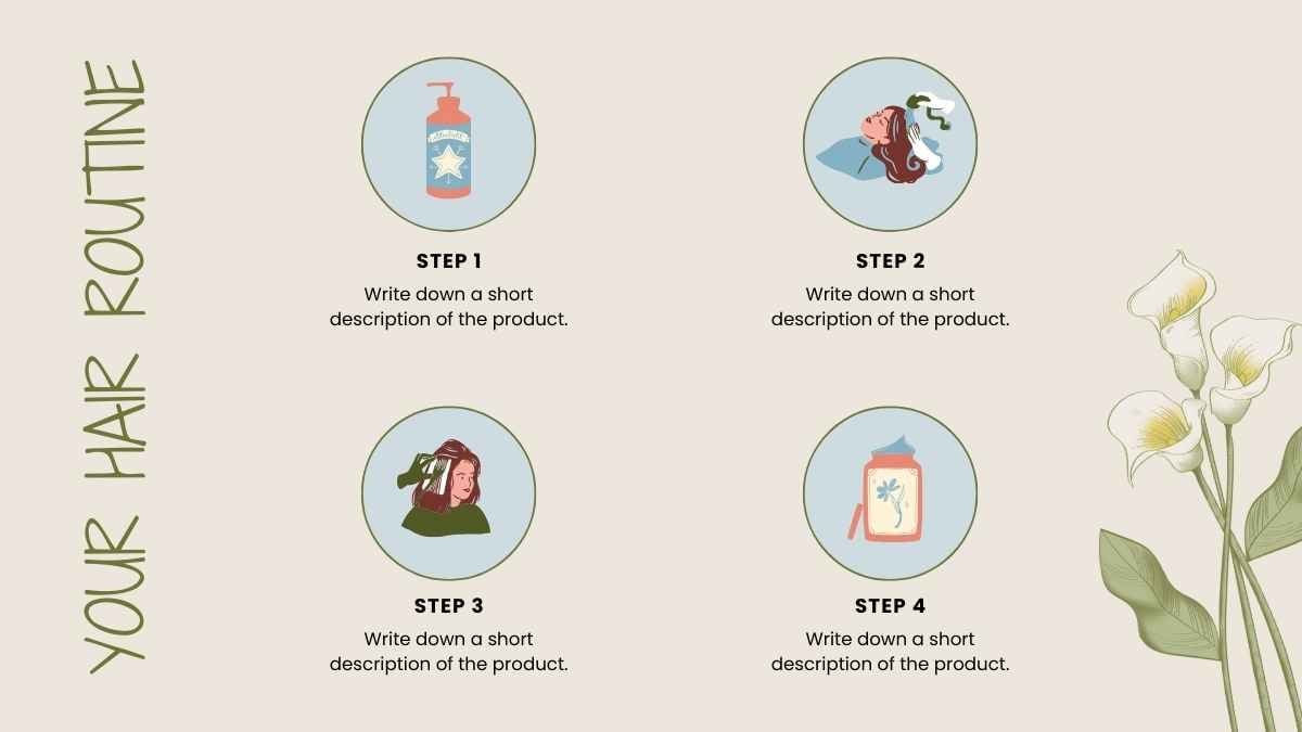 Modern Floral Hair Care Products Catalog Slides - slide 15