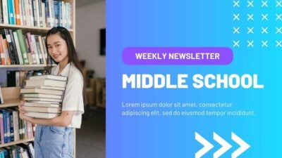 Slides Carnival Google Slides and PowerPoint Template Modern Geometric Middle School Weekly Newsletter 2