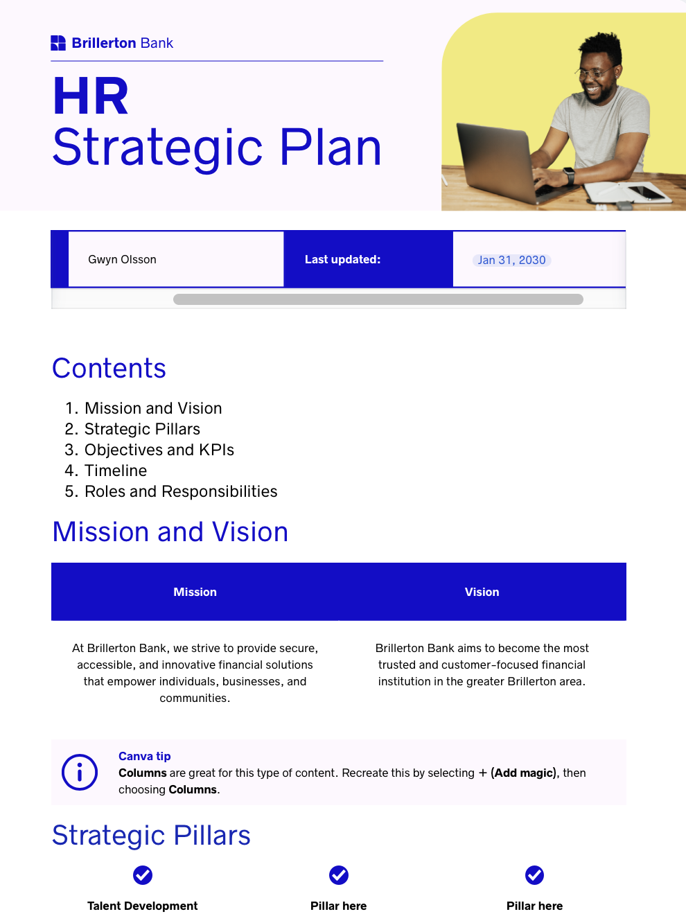 Modern HR Strategic Plan - slide 1
