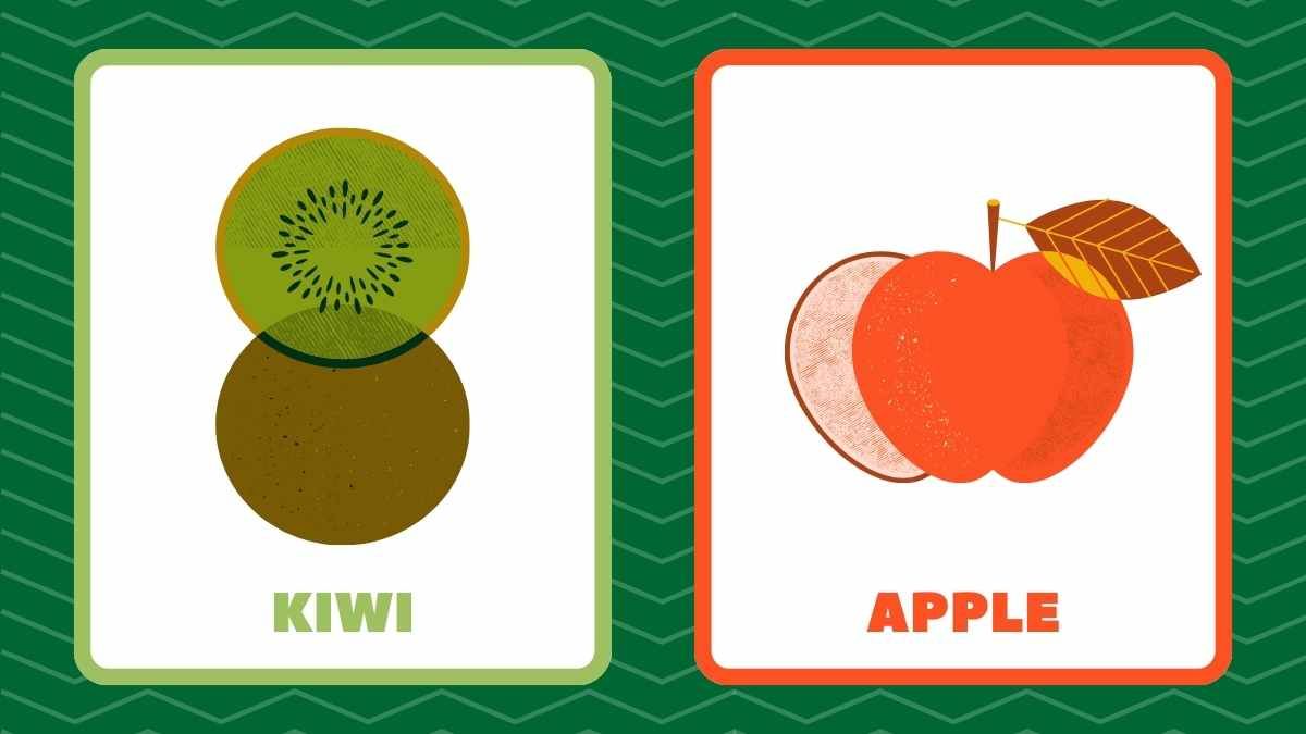 Frutas modernas ilustradas Flashcards - diapositiva 9