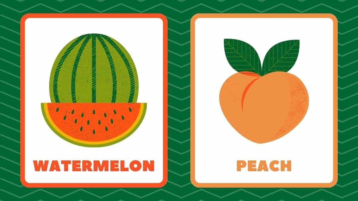 Modern Illustrated Fruits Flashcards - slide 3
