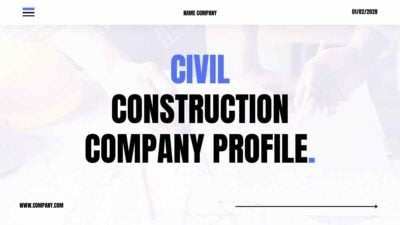 Modern Minimal Civil Construction Company Profile Slides