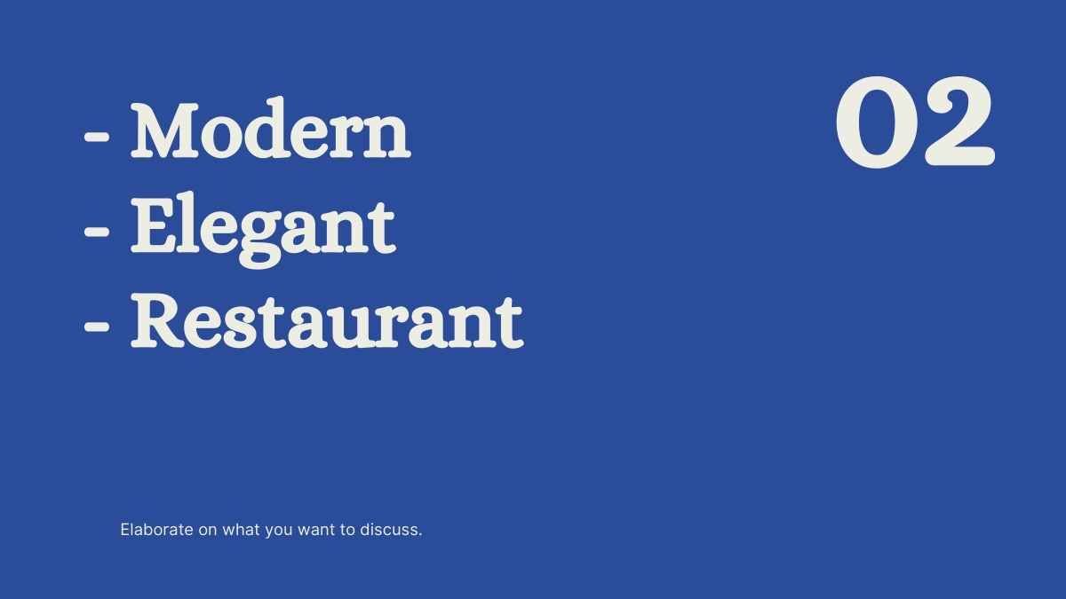 Folleto de comida moderna y minimalista - diapositiva 7