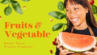 Modern Minimal Fruits & Vegetable Retail Store Project Proposal Slides