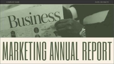 Modern Minimal Marketing Annual Report Slides