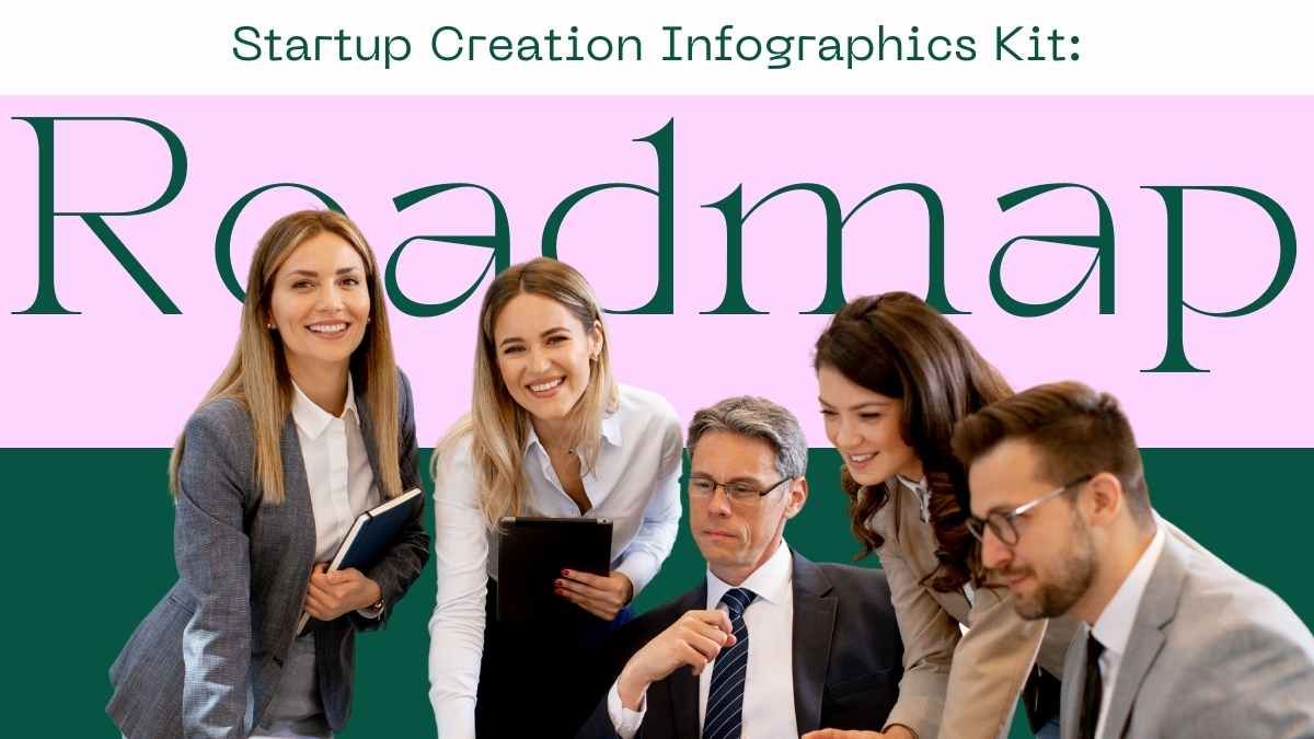 Modern Minimal Startup Creation Infographics Kit: Roadmap - slide 0