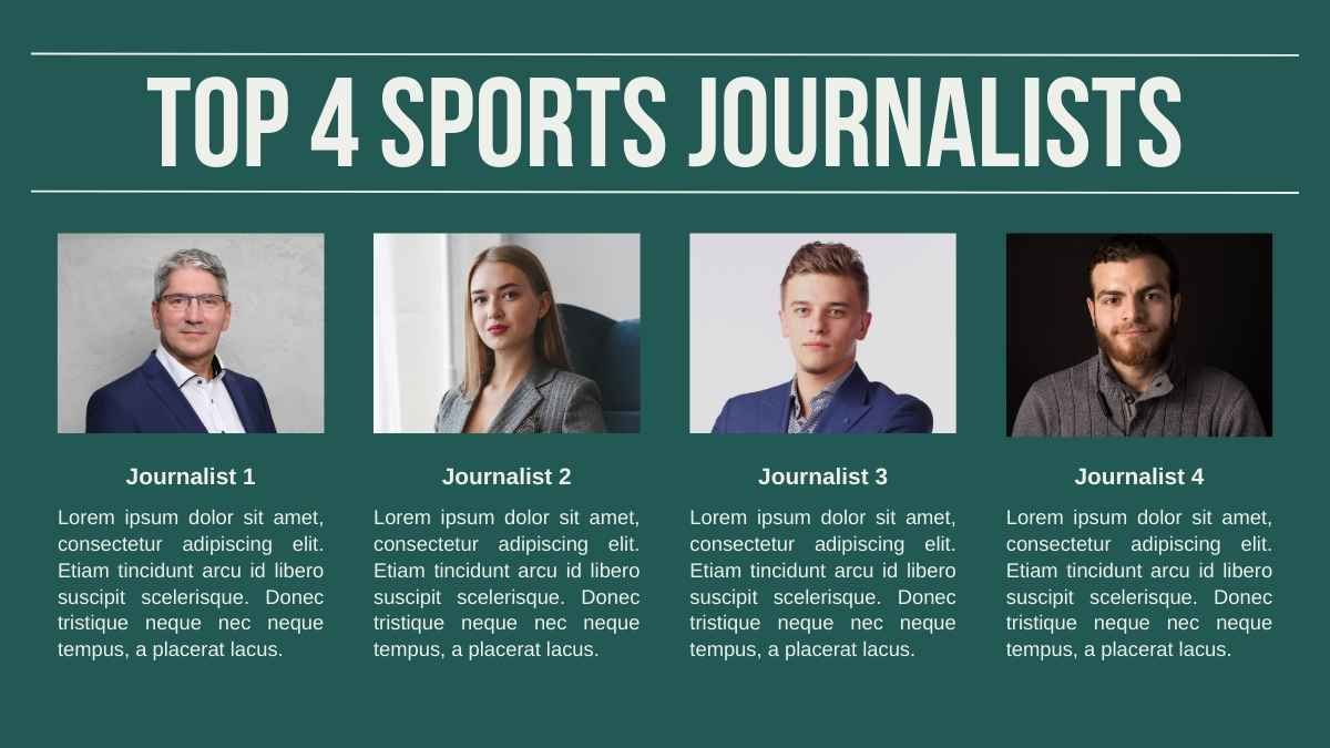 Modern Minimal World Sports Journalists Day - slide 9