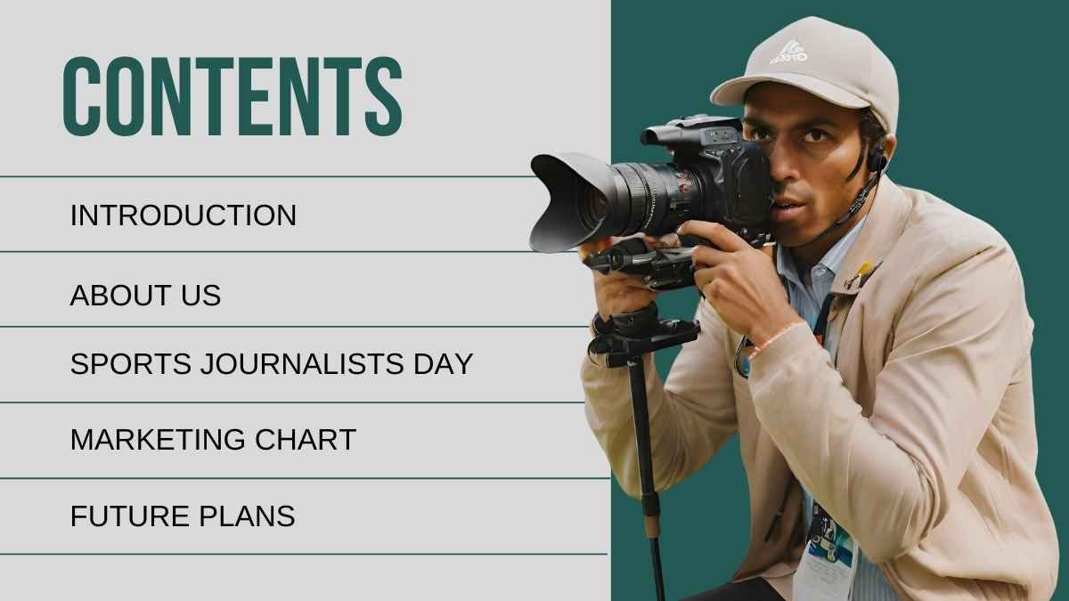 Dia Mundial do Jornalista Esportivo Minimalista Moderno - slide 1