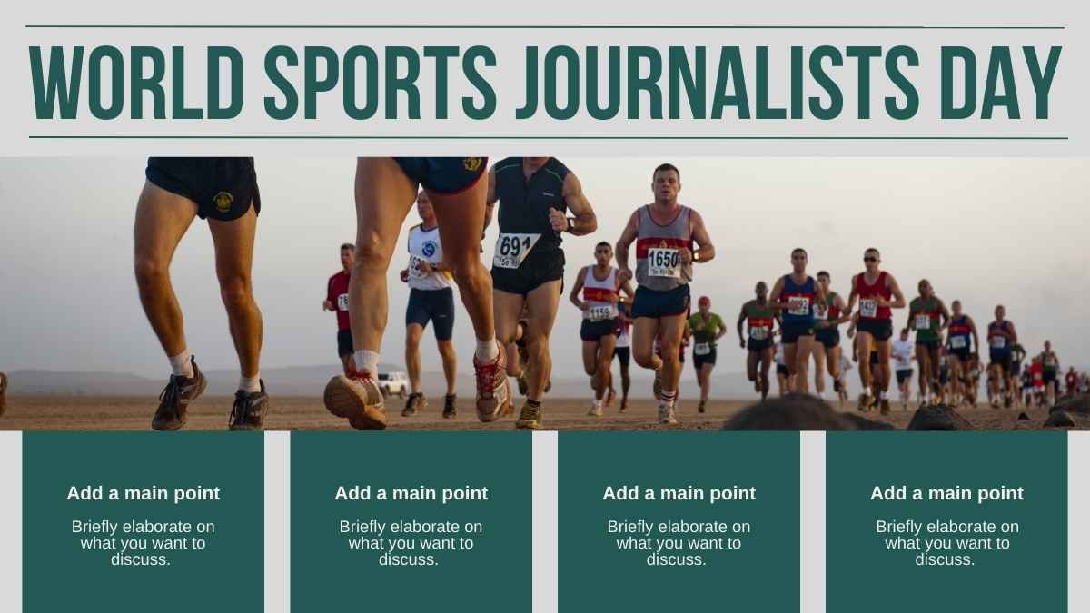 Dia Mundial do Jornalista Esportivo Minimalista Moderno - slide 4