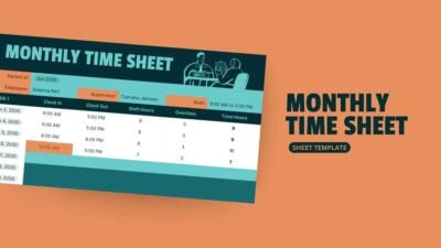 Modern Monthly Time Sheet