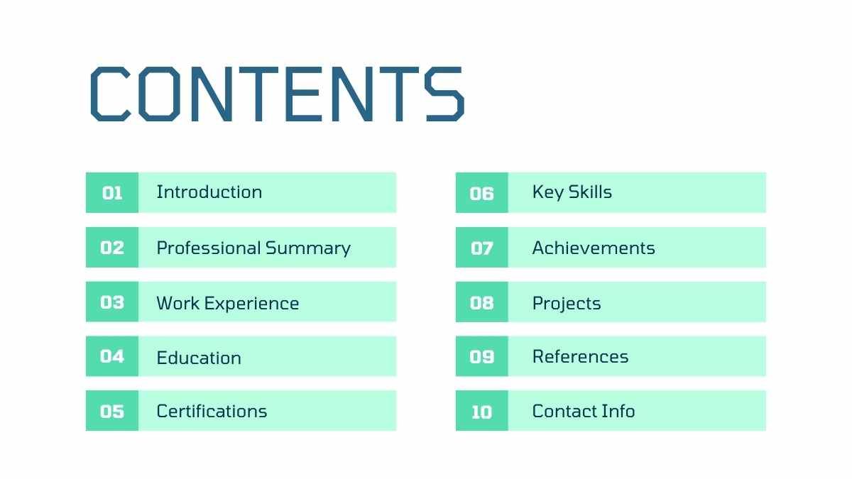 プロジェクトマネージャーの履歴書 - slide 1
