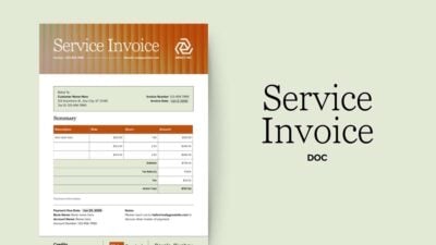 Modern Service Invoice Doc