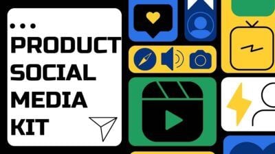 Kit de mídia social de produto moderno