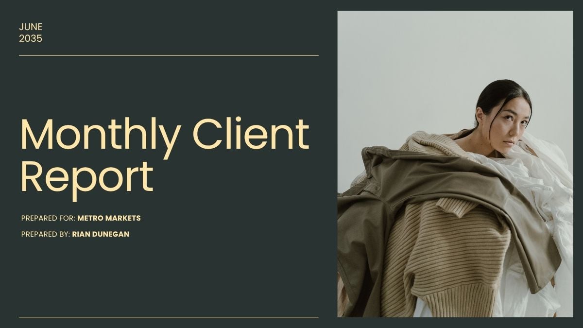 Monthly Client Report - slide 1