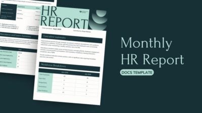 Monthly HR Report Doc
