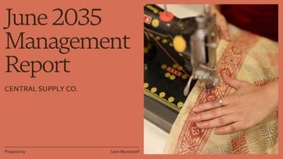 Monthly Management Report