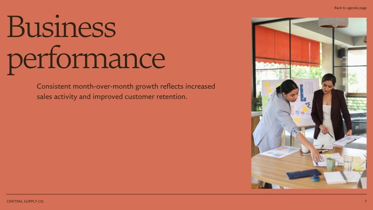 Monthly Management Report - slide 7