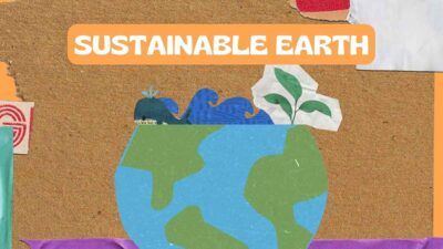 持続可能な地球のコラージュ