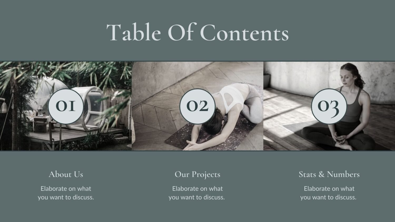 Muted Green Minimal Geometric Wellness and Retreat Business Slides - slide 3