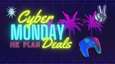 Slides Carnival Google Slides and PowerPoint Template Neon Cyber Monday Deals 1