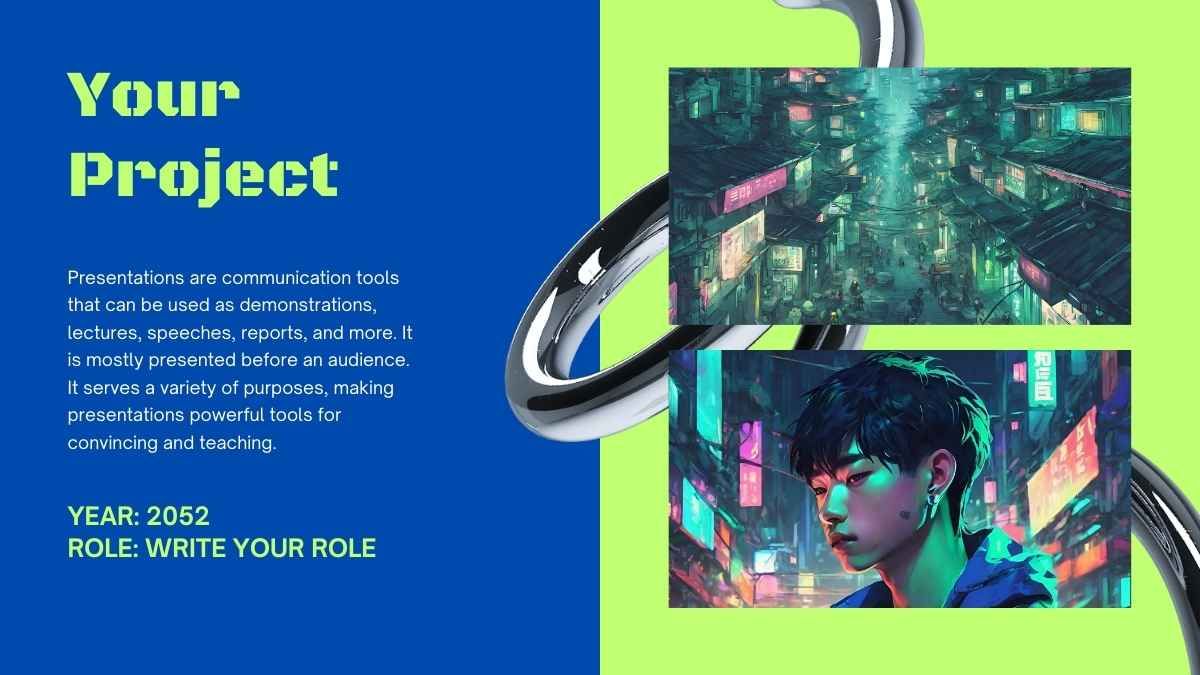 Tema estilo cyberpunk neon - slide 9