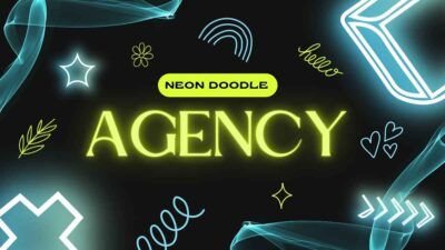 Apresentação de agência Neon Doodle