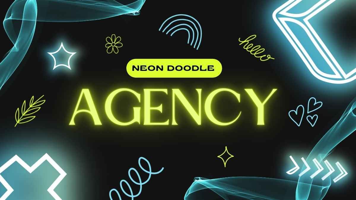 Apresentação de agência Neon Doodle - slide 0