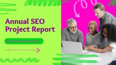 Slides Carnival Google Slides and PowerPoint Template Neon Doodle Annual SEO Project Report 1