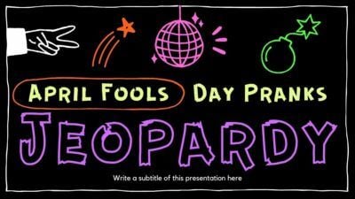 Slides Carnival Google Slides and PowerPoint Template Neon Doodle April Fools Day Pranks 1